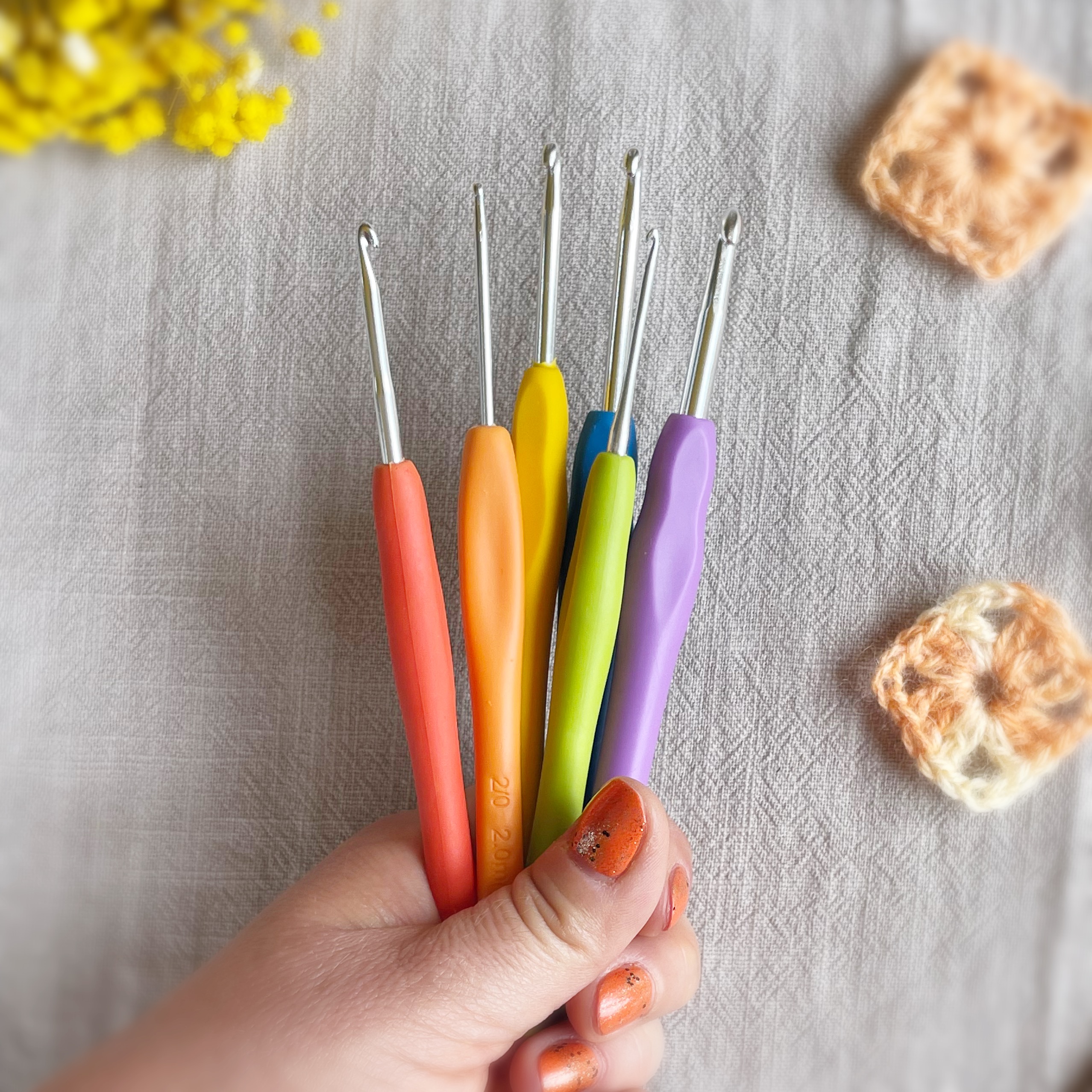 crochet hooks: soft grip