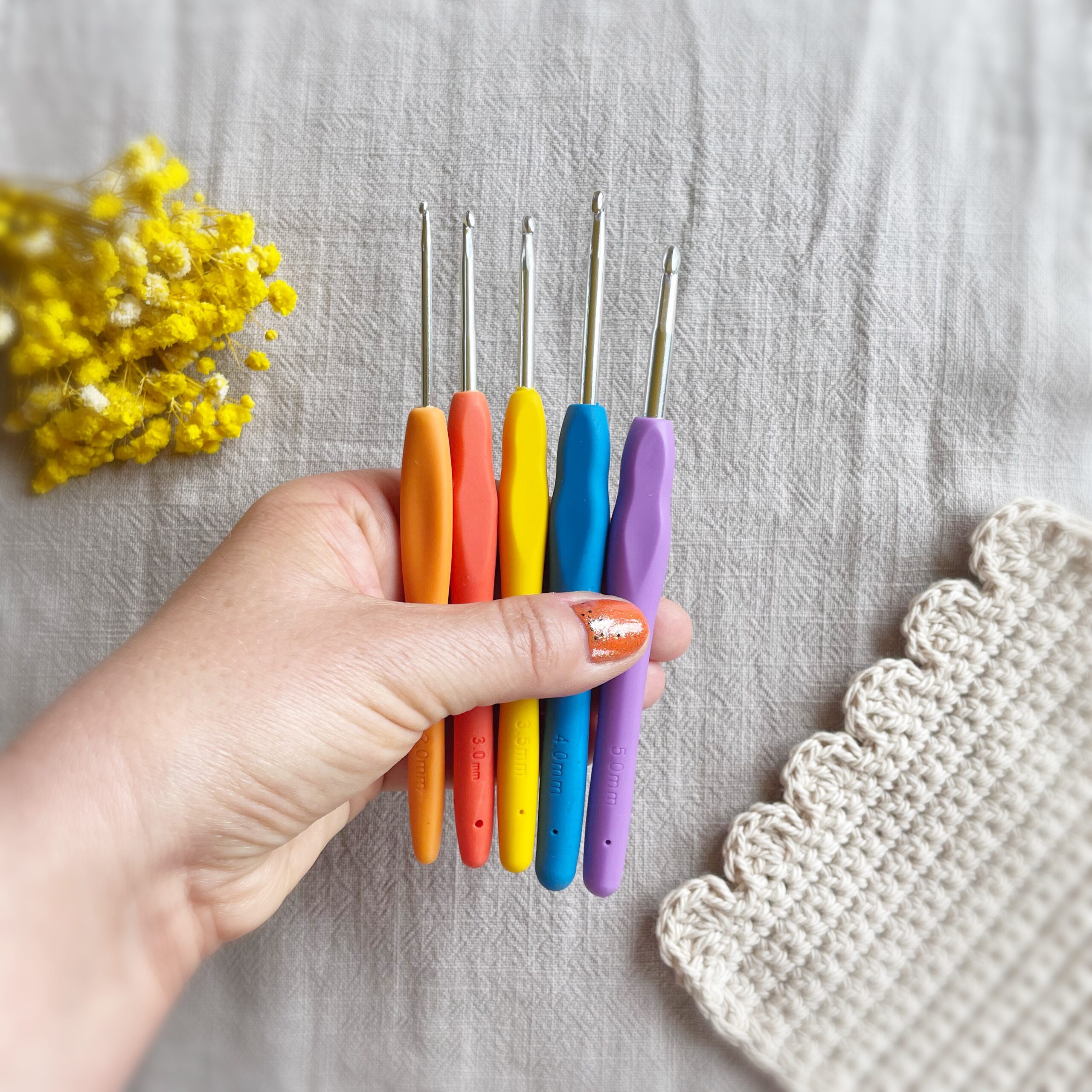 crochet hooks: soft grip