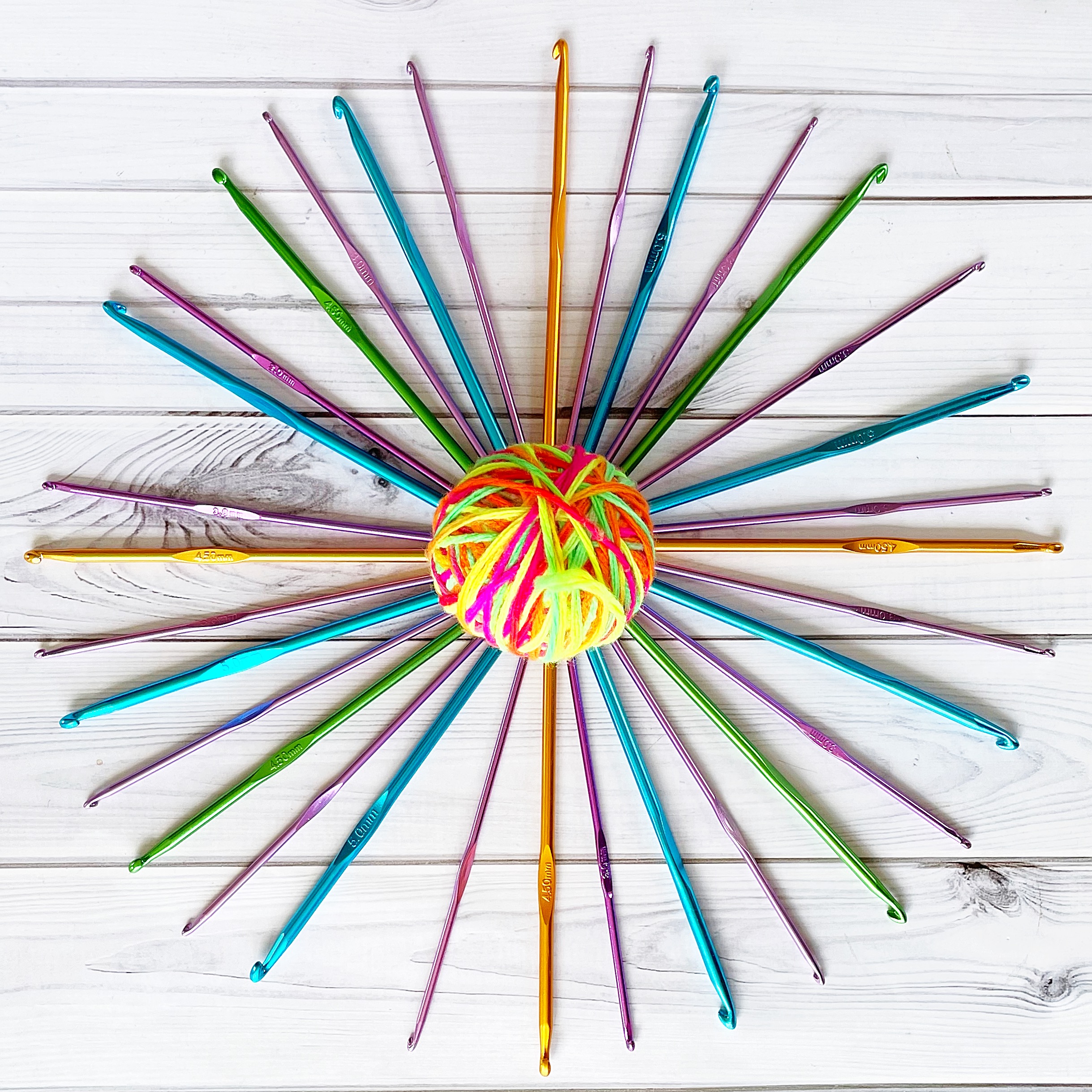 crochet hooks: metal