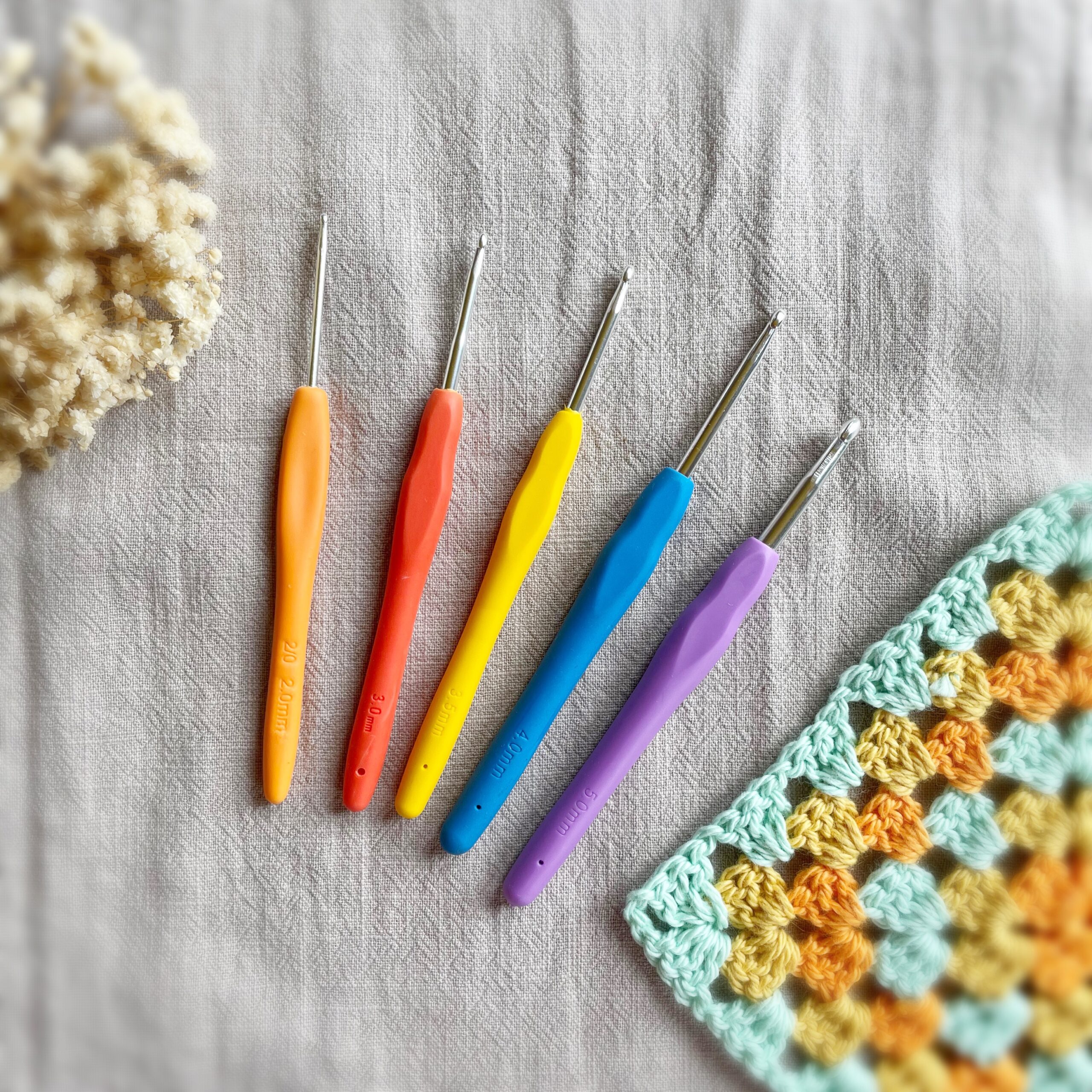 crochet hooks: soft grip