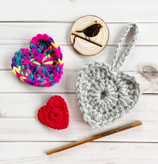 free crochet heart pattern