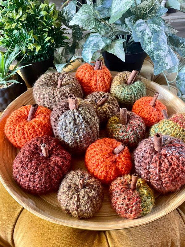 easy autumn pumpkins crochet kit!