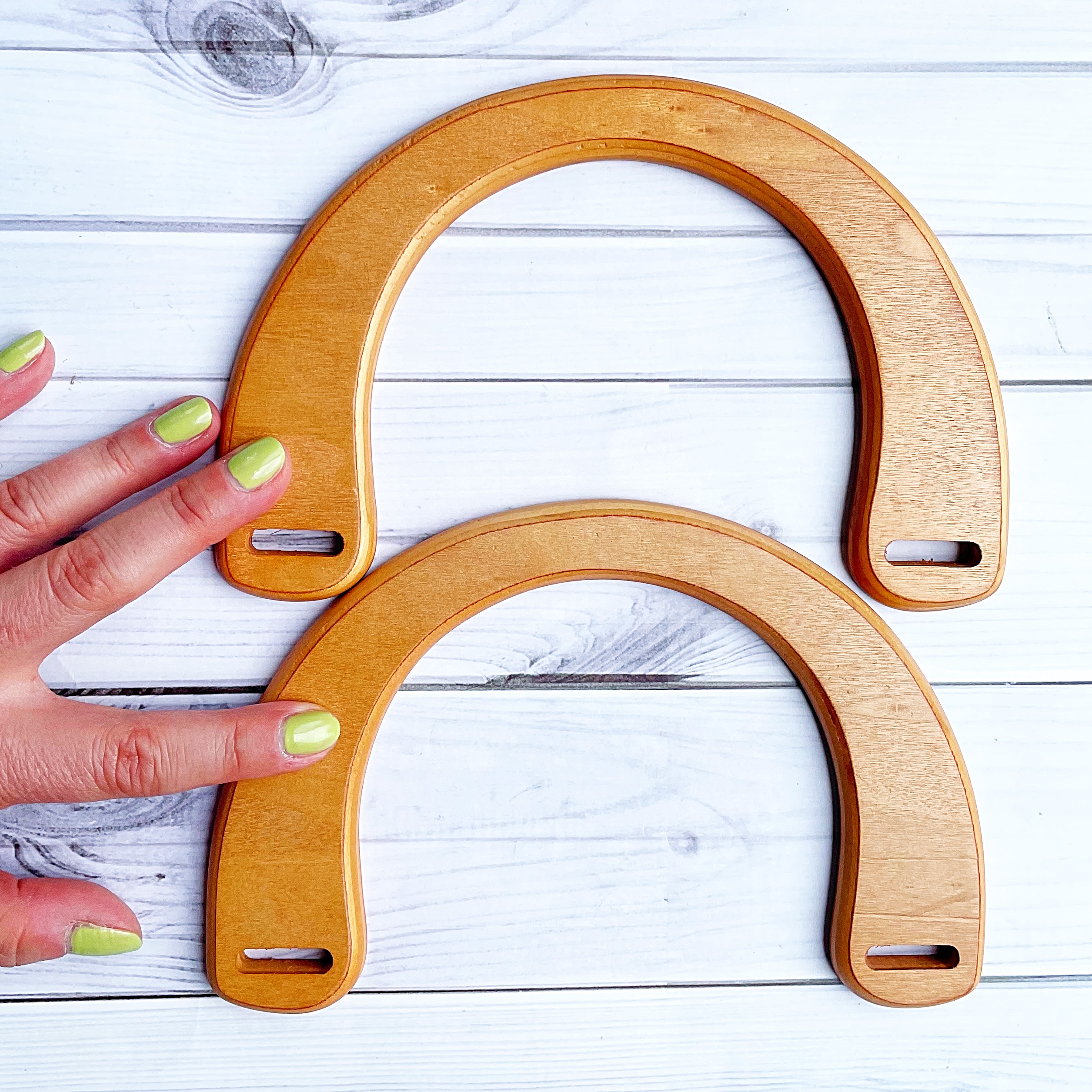 wooden bag handles