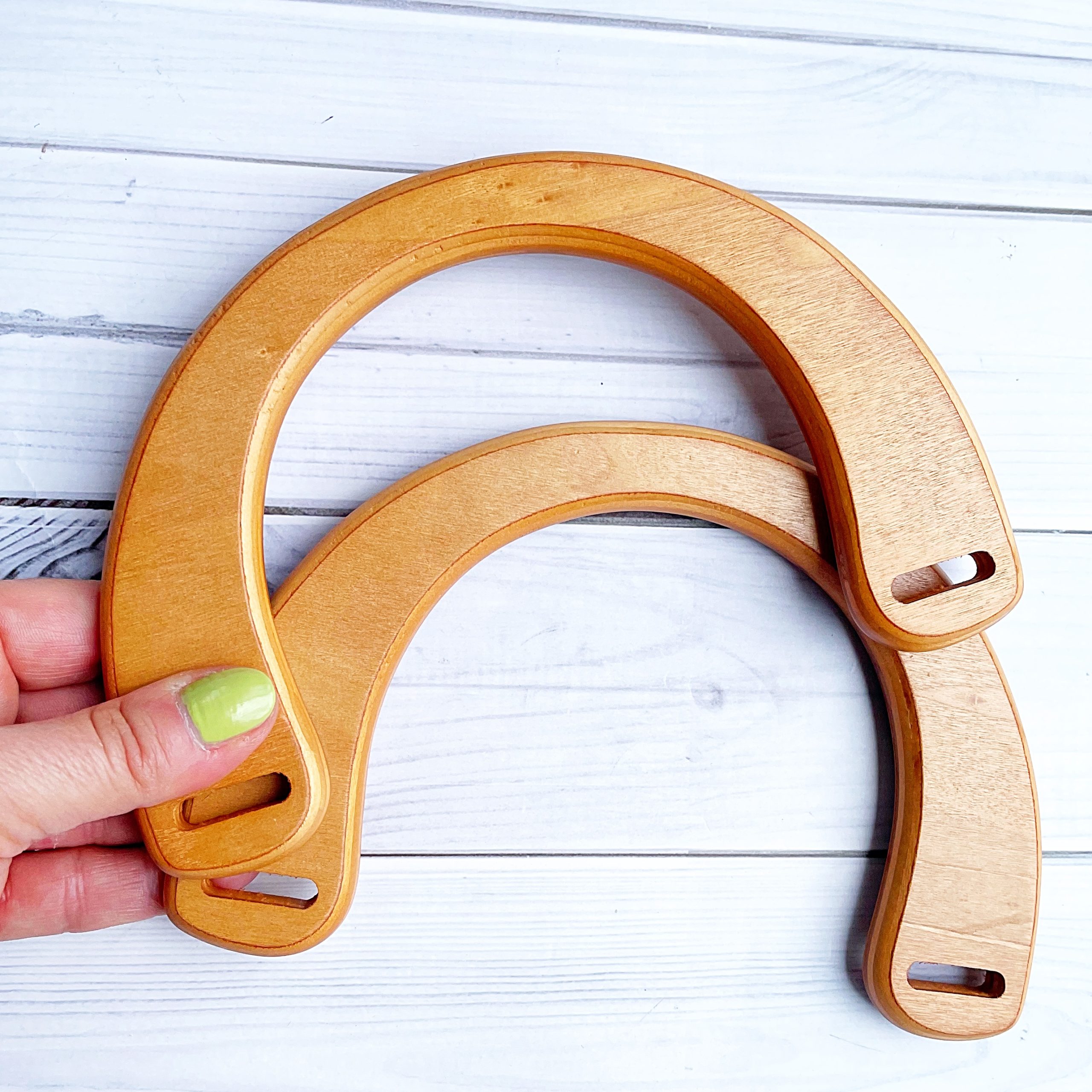 wooden bag handles