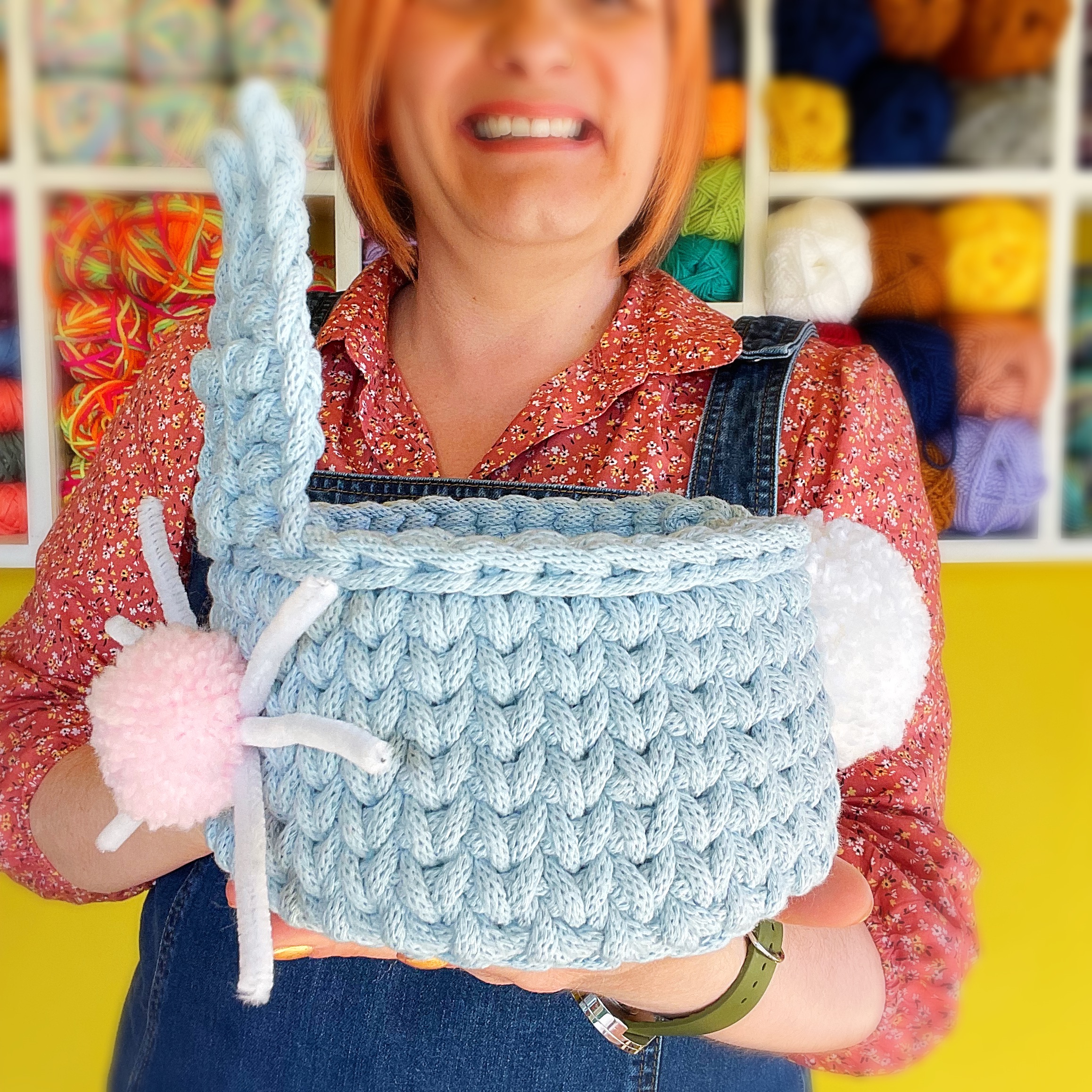 easter bunny basket crochet kit