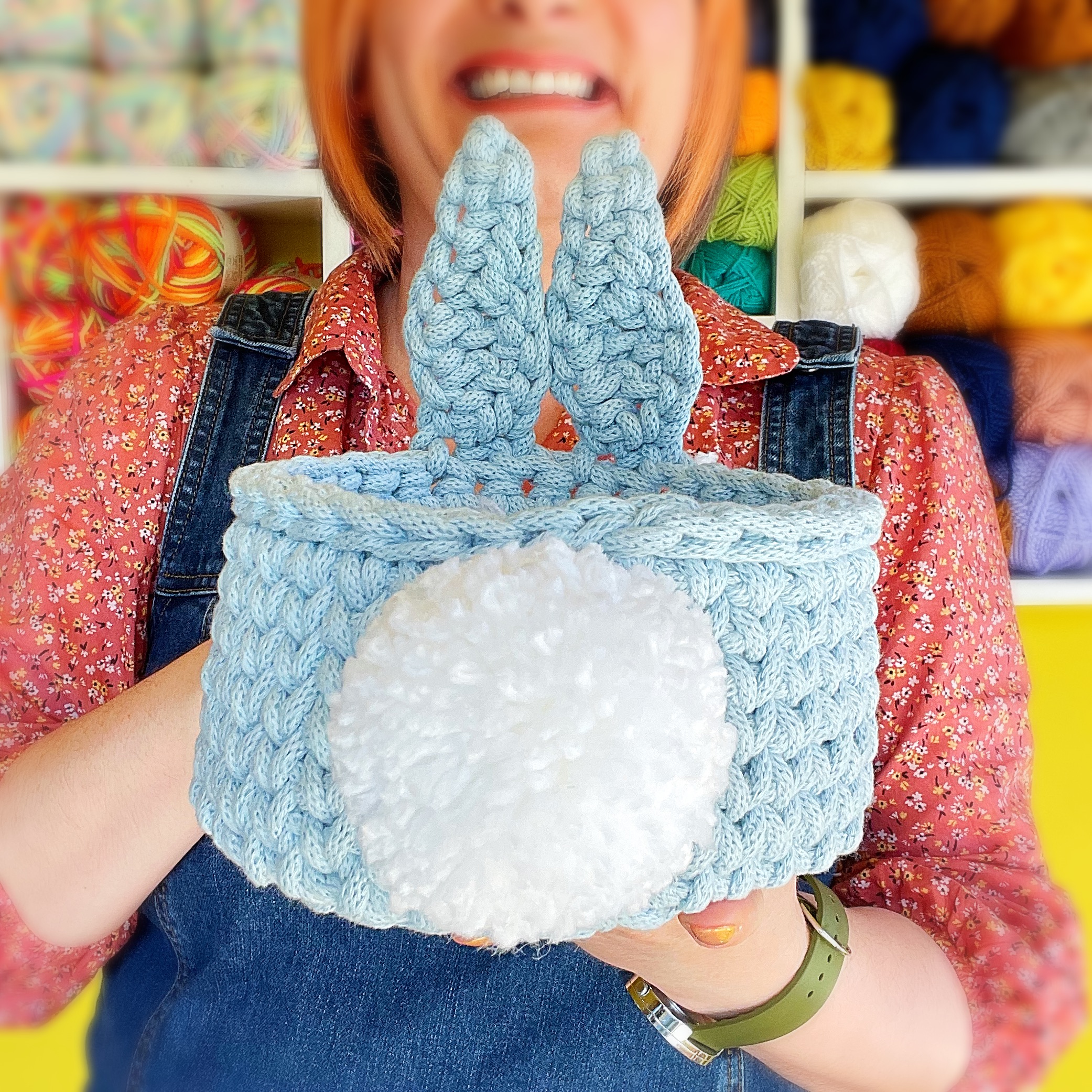 easter bunny basket crochet kit