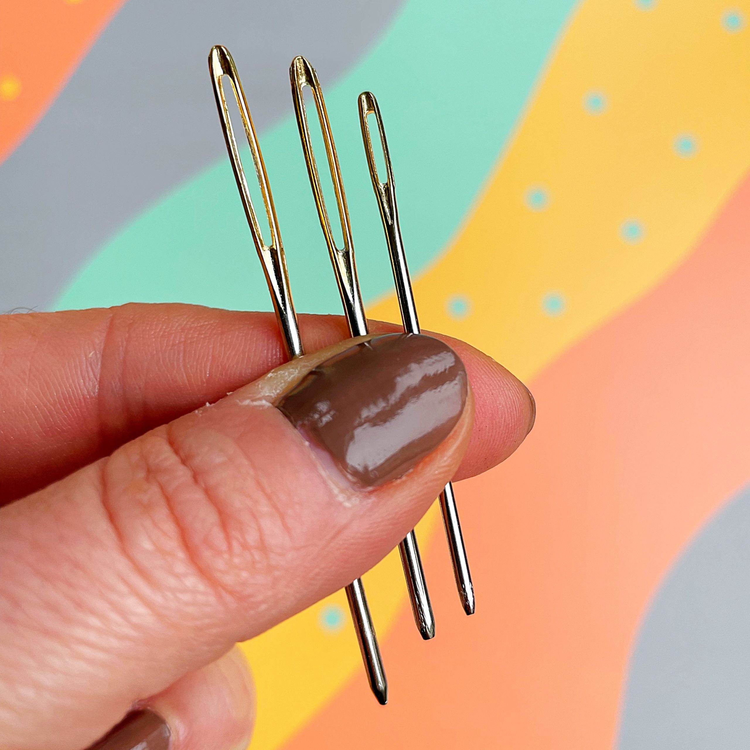 sewing in darning needles