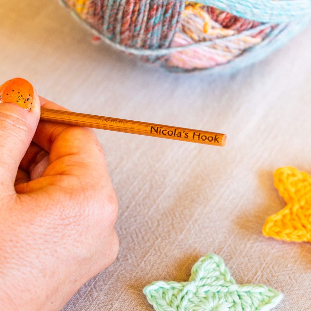 personalised engraved crochet hook