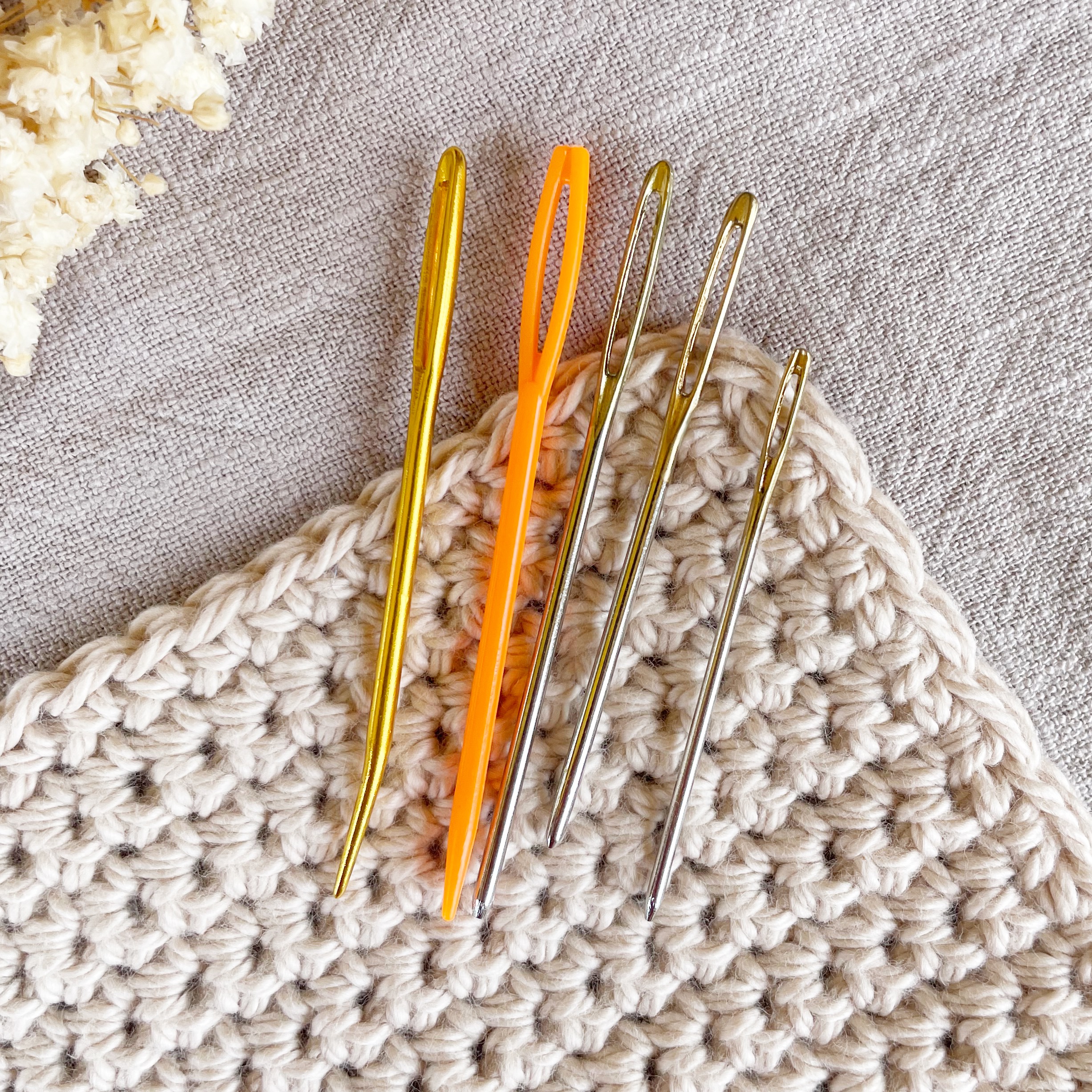 sewing in darning needles