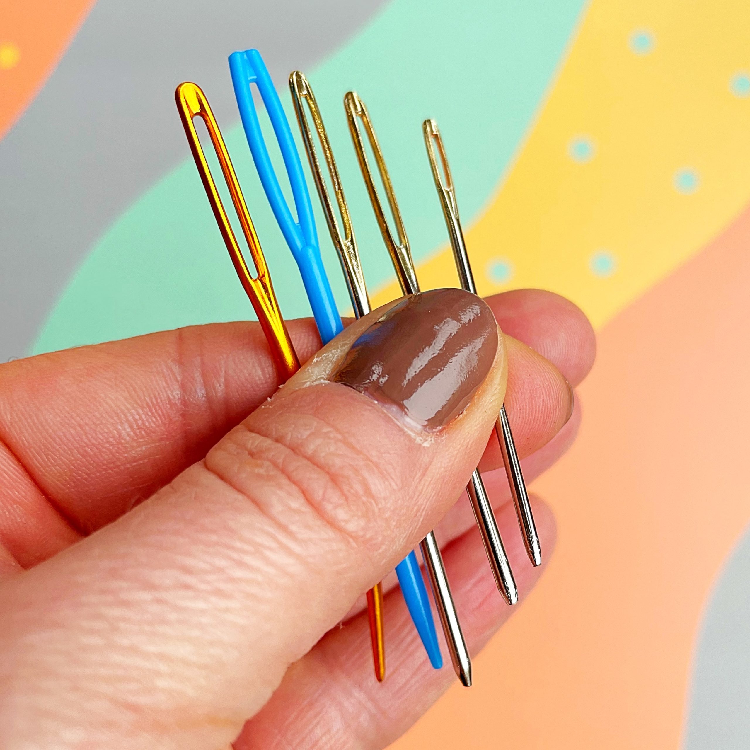 sewing in darning needles