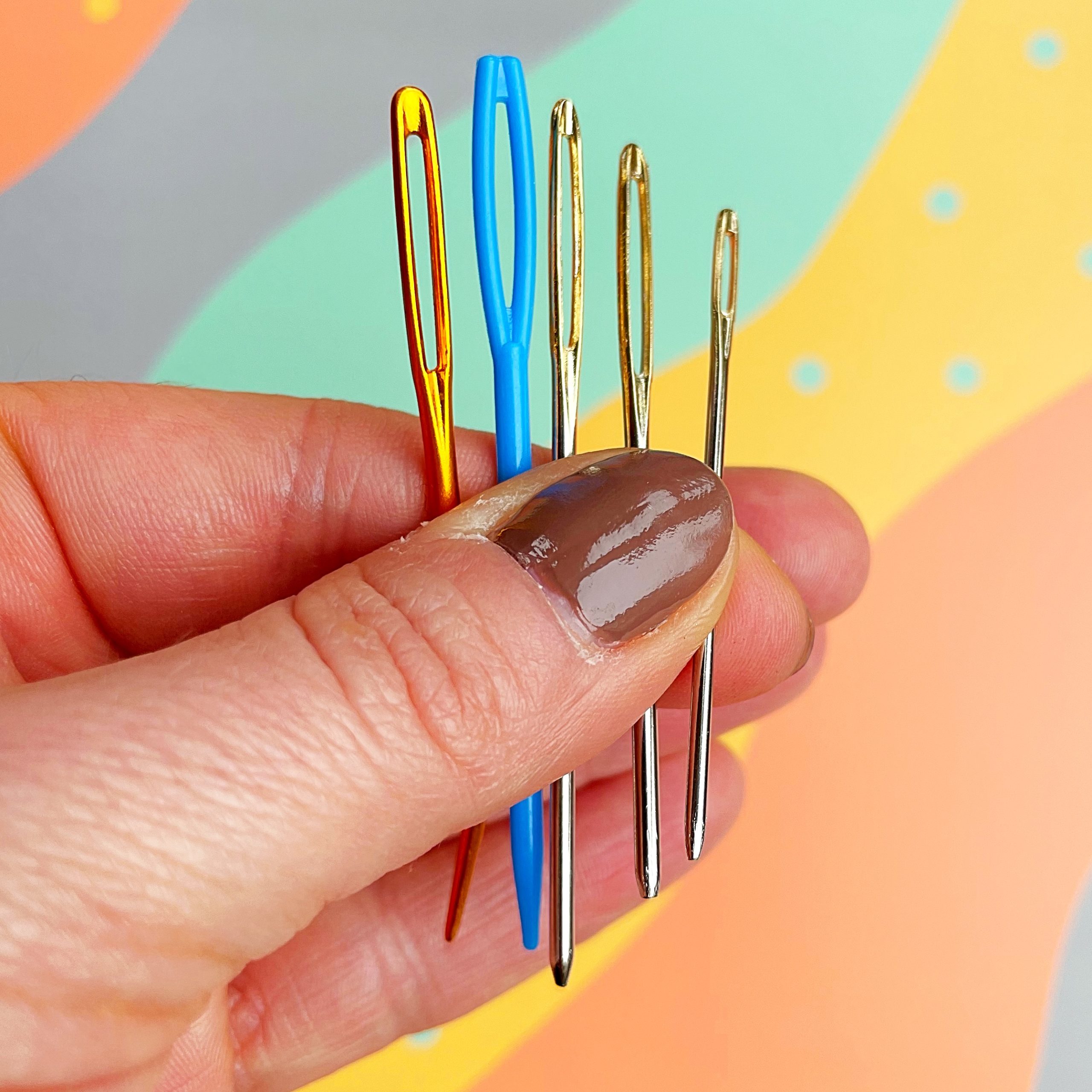 sewing in darning needles