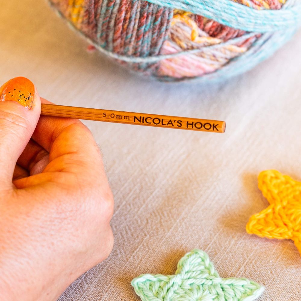 personalised engraved crochet hook
