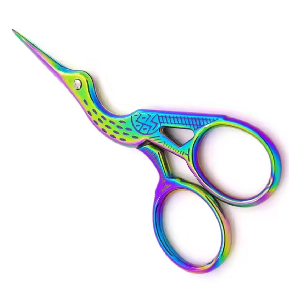 stork shaped scissors multicoloured