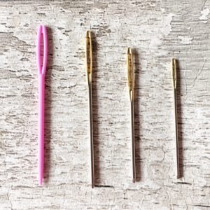 sewing in / darning needles
