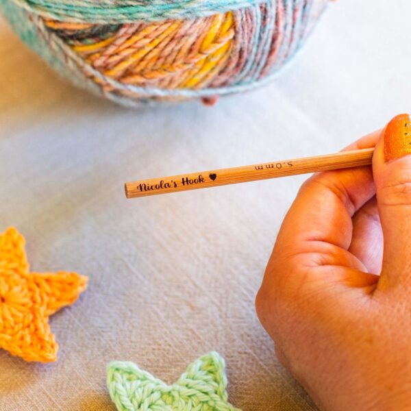 personalised engraved crochet hook