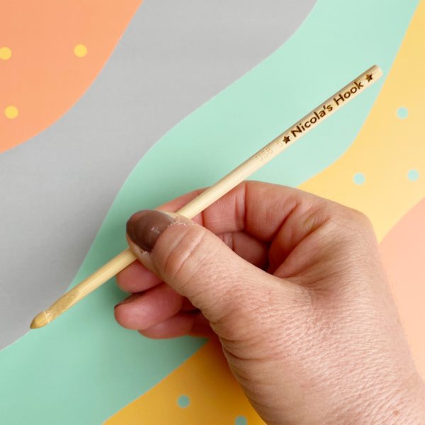 personalised engraved crochet hook