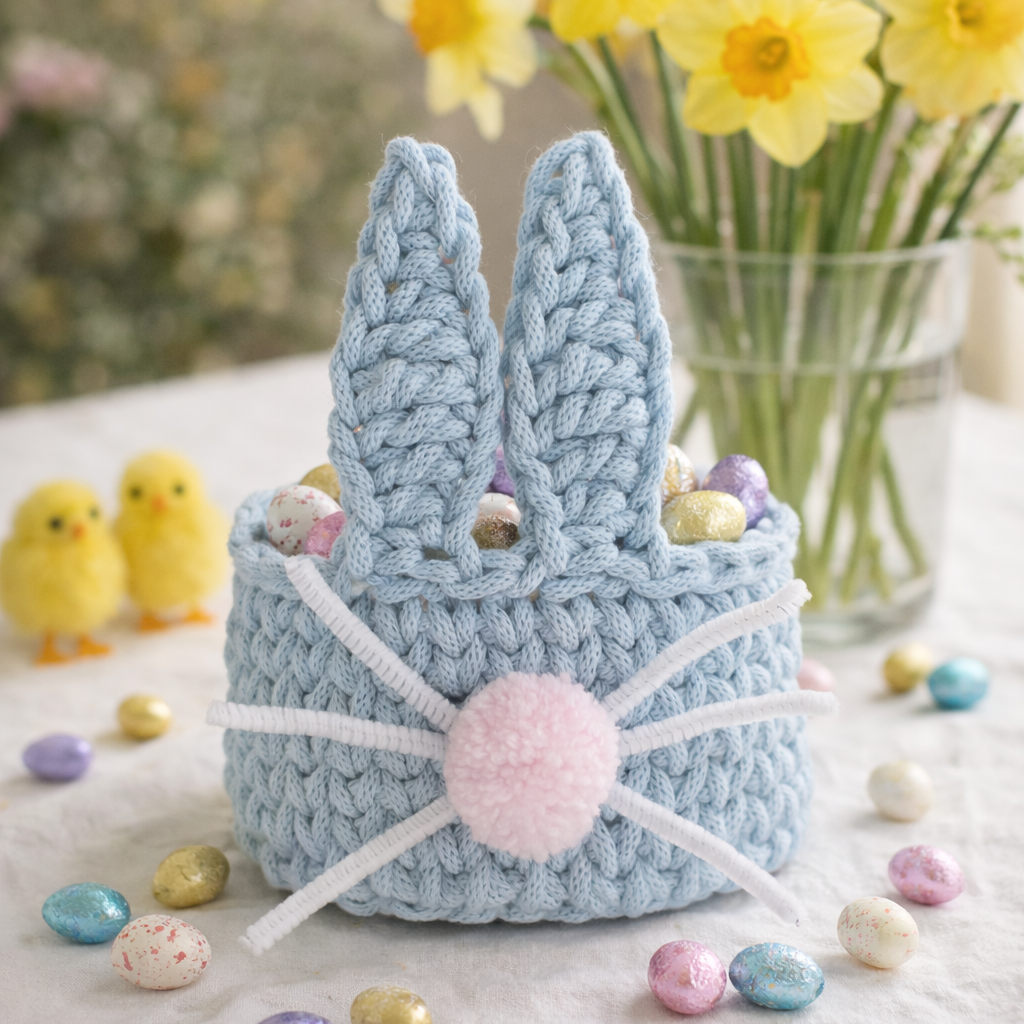 easter bunny basket crochet kit