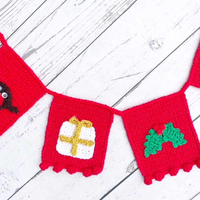 christmas bunting crochet kit