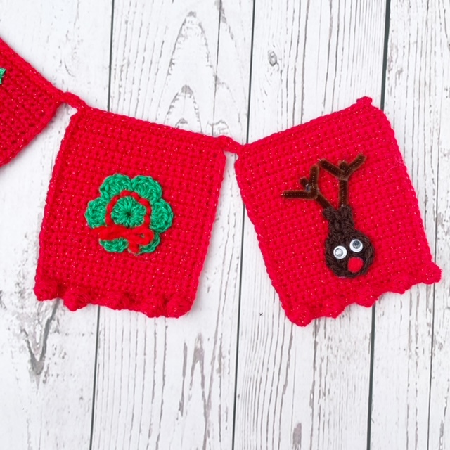 christmas bunting crochet kit