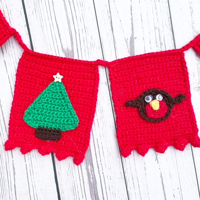 christmas bunting crochet kit