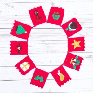 christmas bunting crochet kit