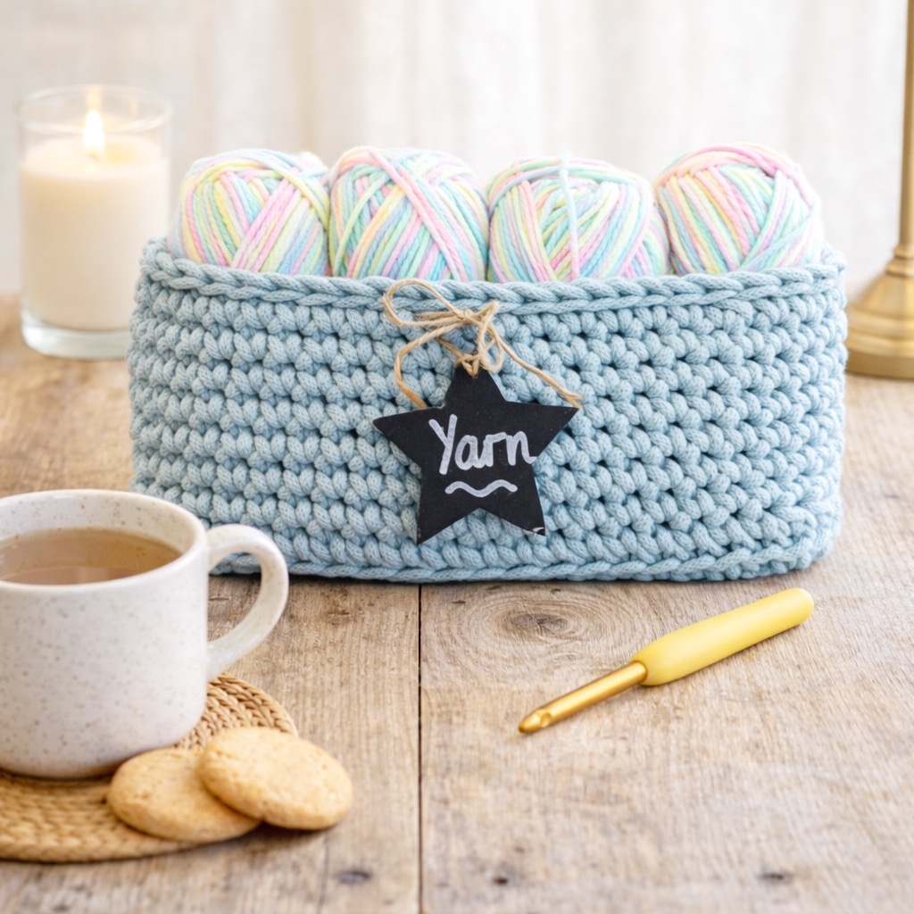 crochet pattern: super storage baskets