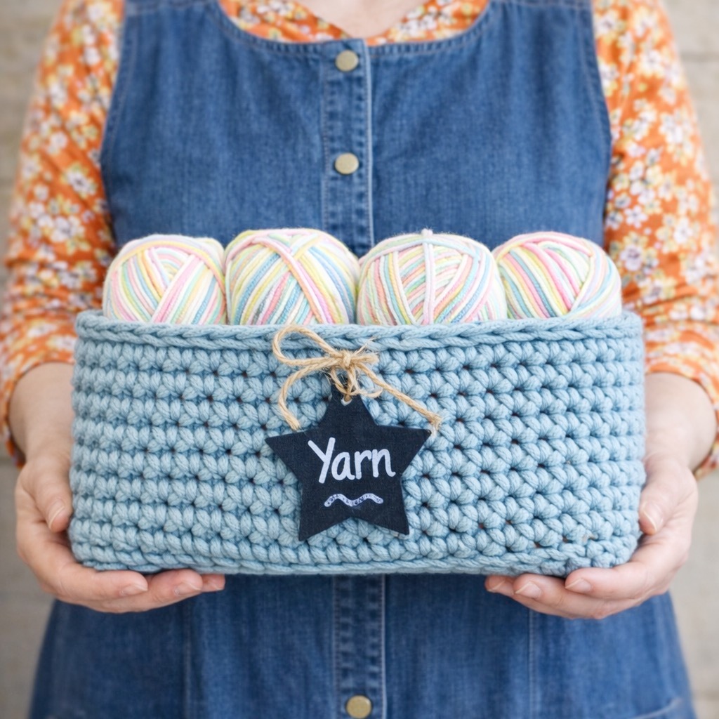 crochet pattern: super storage baskets