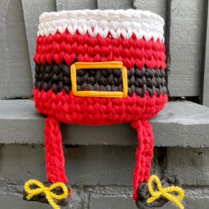 santa claus basket crochet kit