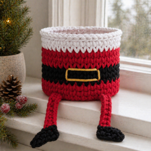 father christmas basket crochet kit festive crochet kit