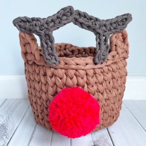 rudolf basket crochet kit