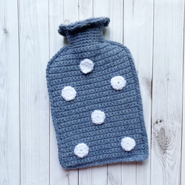 crochet pattern: hot water bottle cover (standard size)