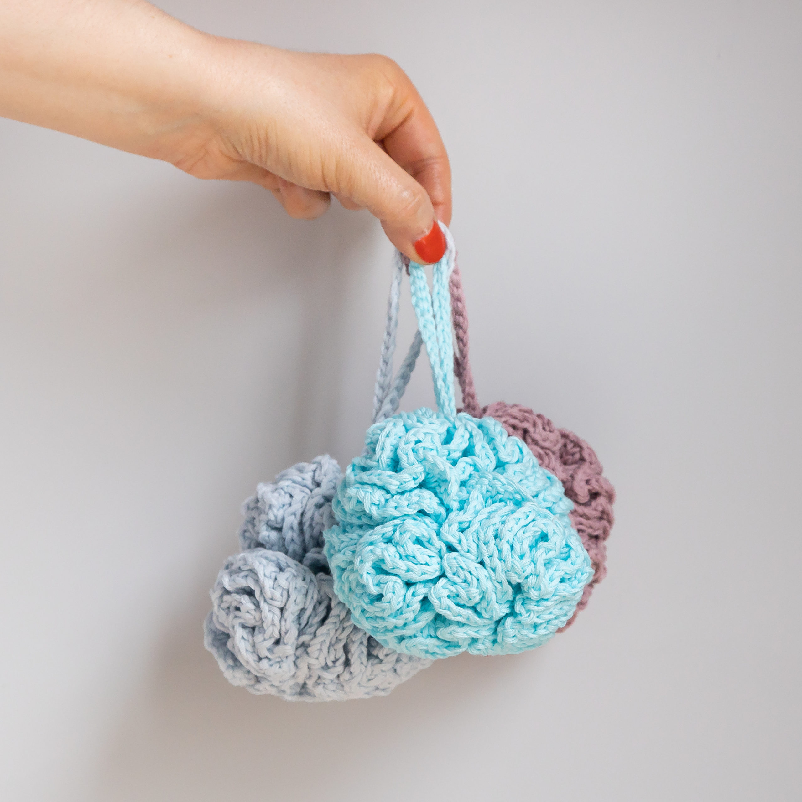 crochet pattern: body puff sponge