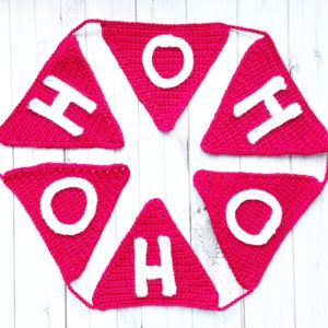 Crochet Pattern: Ho Ho Ho Christmas Bunting