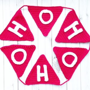crochet pattern: ho ho ho christmas bunting