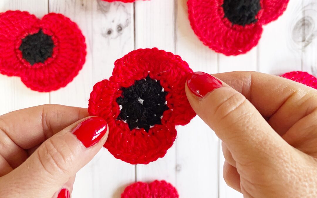How to Crochet a Poppy for Remembrance – Free Crochet Pattern