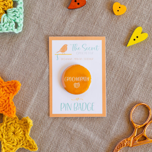 pin badges for crocheters