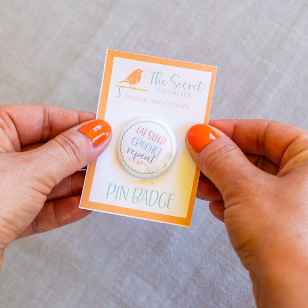 pin badges for crocheters