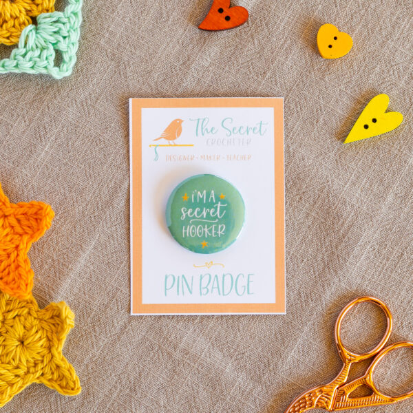 pin badges for crocheters