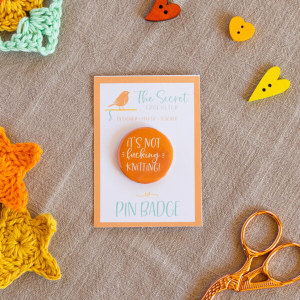 pin badges for crocheters