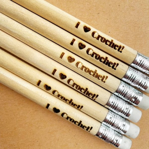 i love crochet pencils