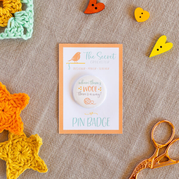 pin badges for crocheters