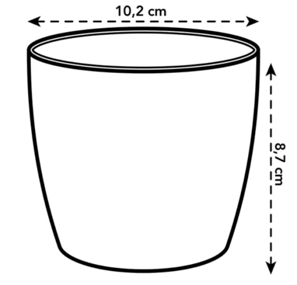 recycled plastic cream plant pot