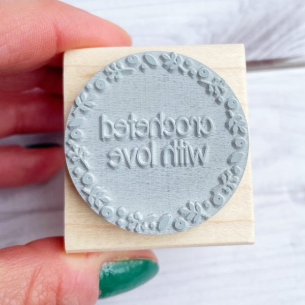 rubber stamp set for crocheters