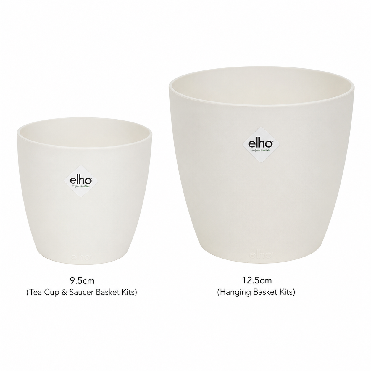 recycled plastic cream plant pot