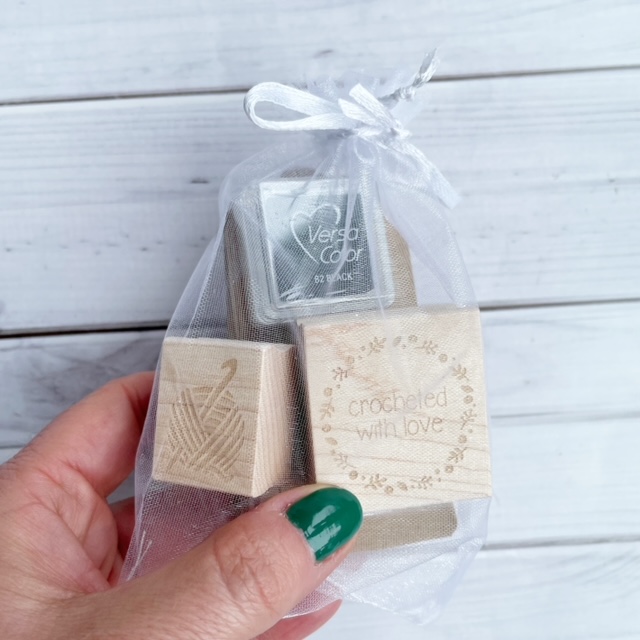 rubber stamp set for crocheters
