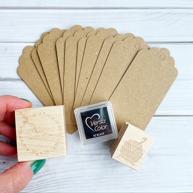rubber stamp set for crocheters