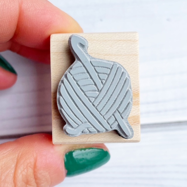 rubber stamp set for crocheters