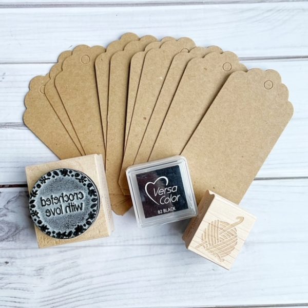 rubber stamp set for crocheters