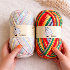 multicoloured chunky yarn