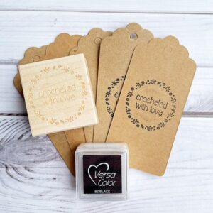 rubber stamp set for crocheters